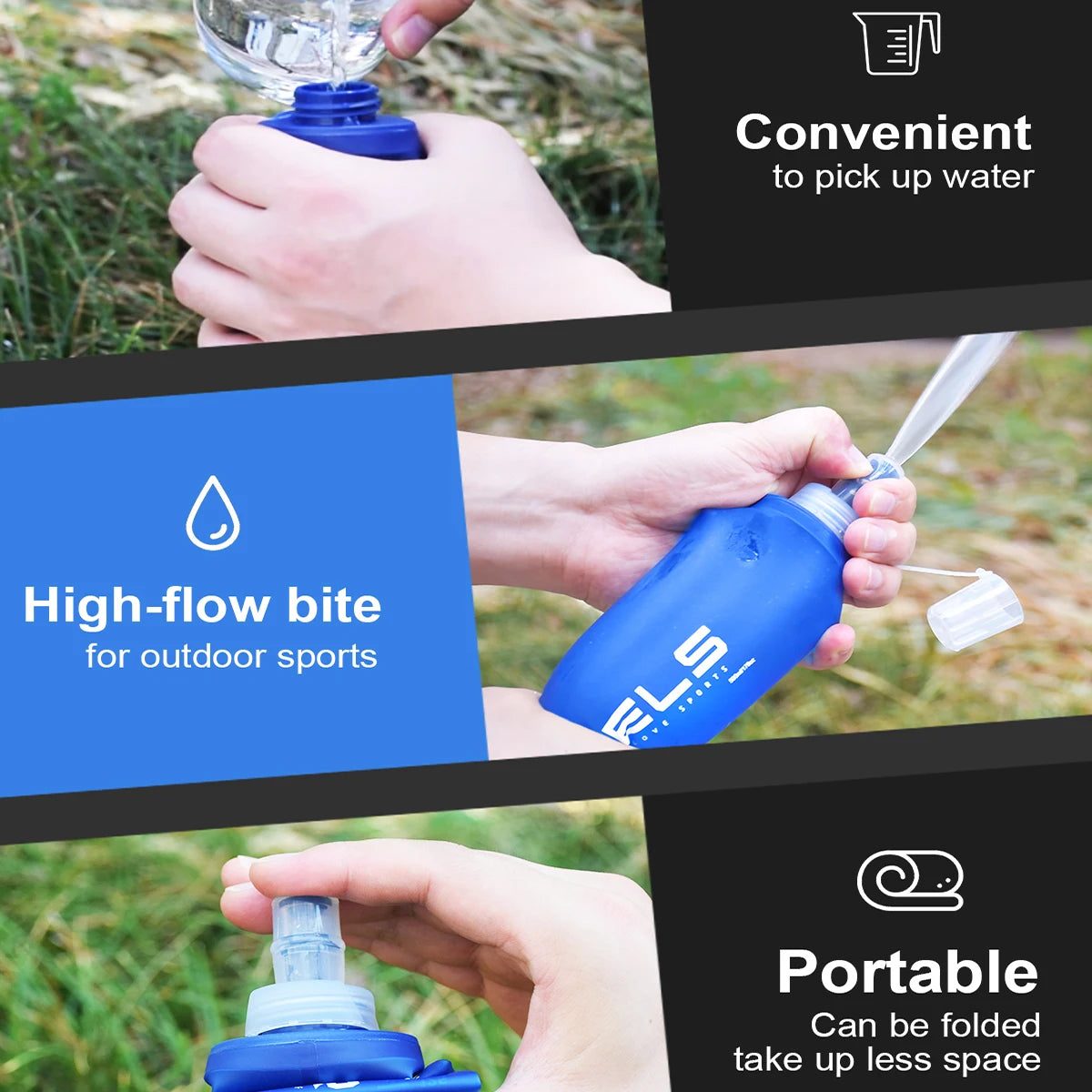 TPU Soft Flask – Collapsible & BPA-Free for Running, Hiking & Cycling