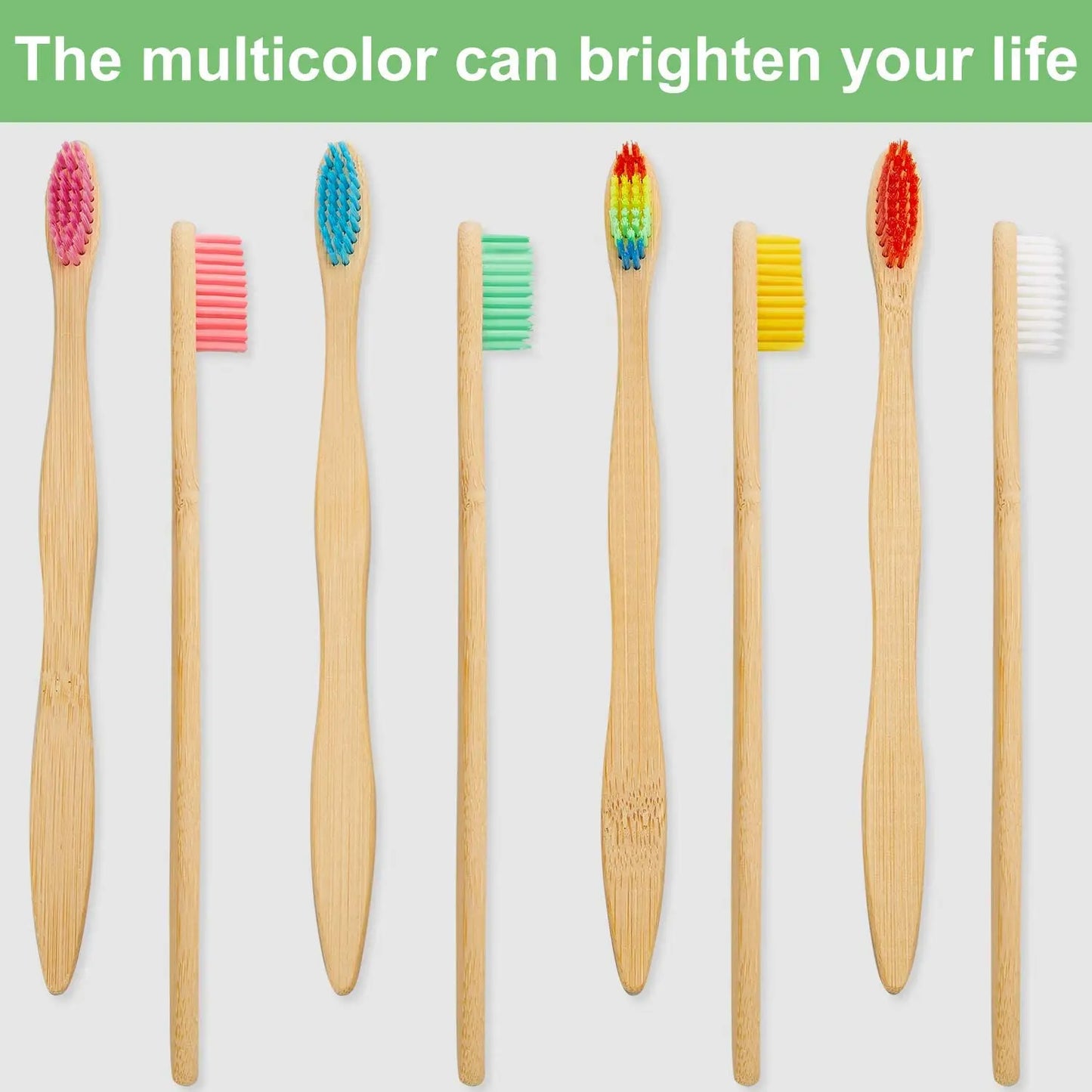 4-Pack Biodegradable Bamboo Toothbrushes | Soft Plant-Based Bristles | Eco-Friendly & Zero Waste