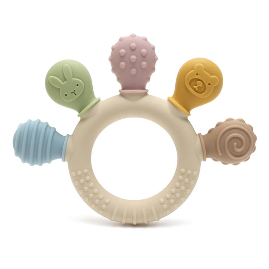 Eco-Friendly Silicone Baby Teether | Safe & Chewy | Sensory Gum Relief | BPA Free