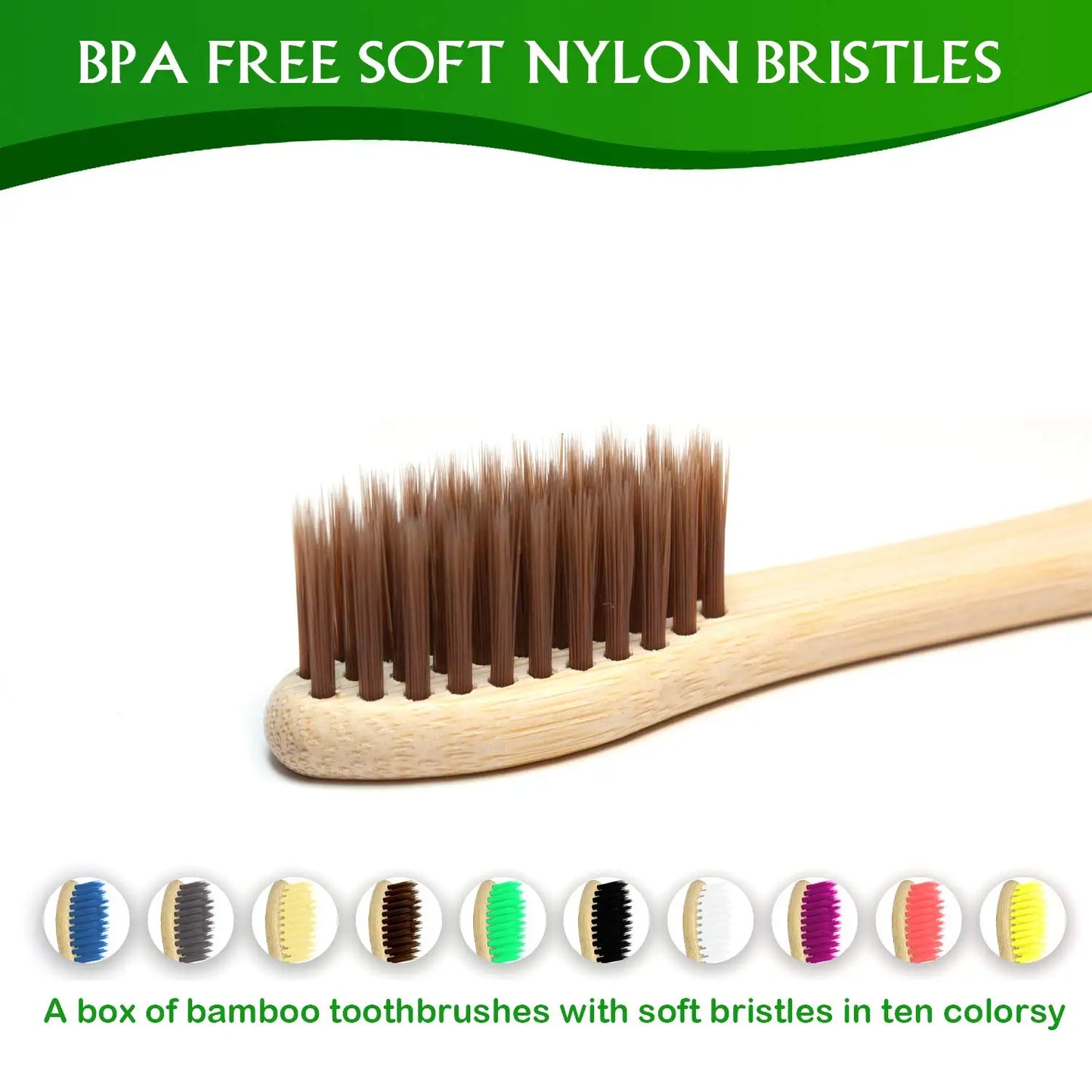 4-Pack Biodegradable Bamboo Toothbrushes | Soft Plant-Based Bristles | Eco-Friendly & Zero Waste