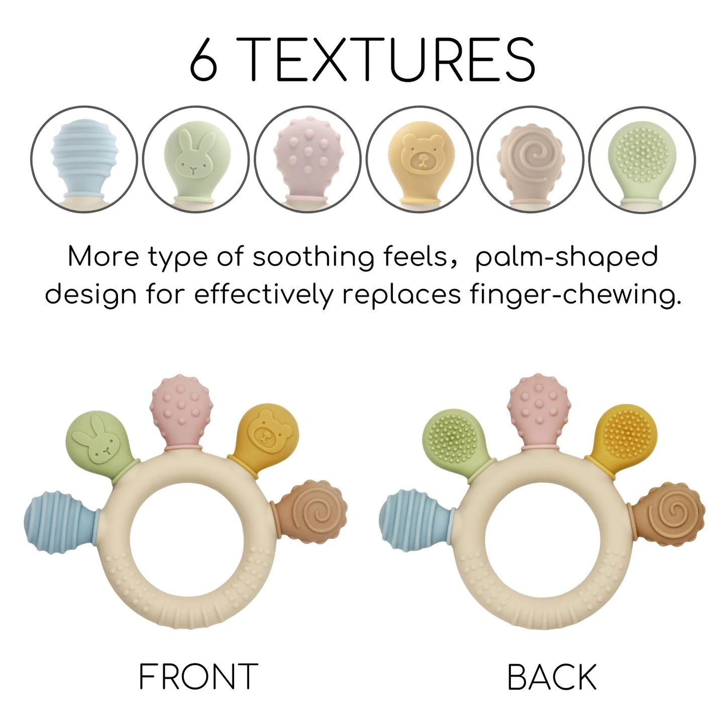 Eco-Friendly Silicone Baby Teether | Safe & Chewy | Sensory Gum Relief | BPA Free