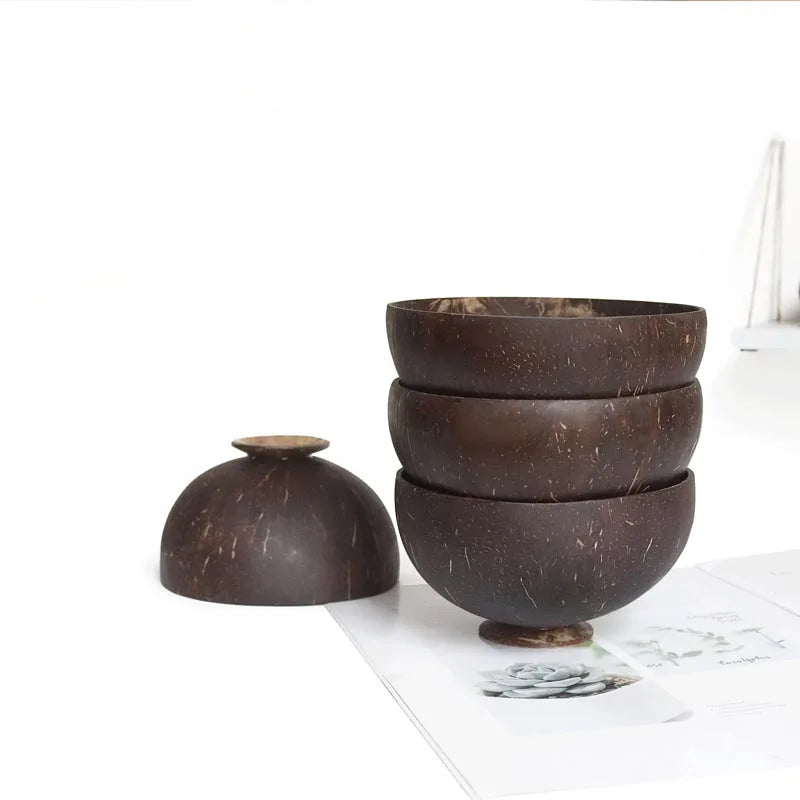 Handmade Coconut Shell Bowl | Eco-Friendly & Sustainable | Large Natural Fruit & Salad Bowl