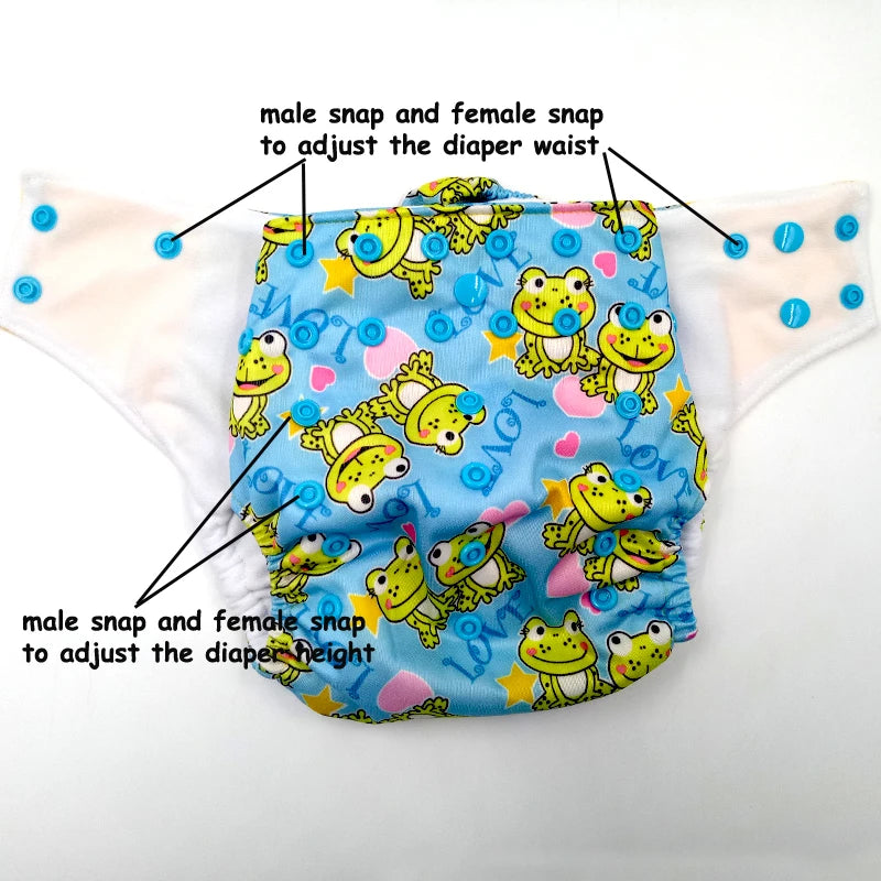 Eco-Friendly All-in-One Cloth Diapers for Toddlers – Waterproof, Adjustable, Reusable