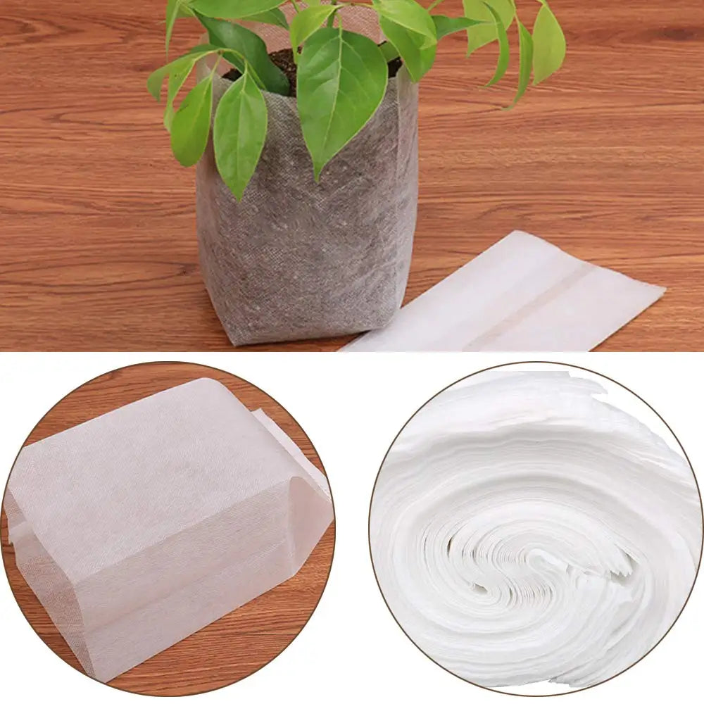 100pcs Biodegradable Seedling Bags – Eco-Friendly Non-Woven Nursery Pots for Healthy Plant Growth