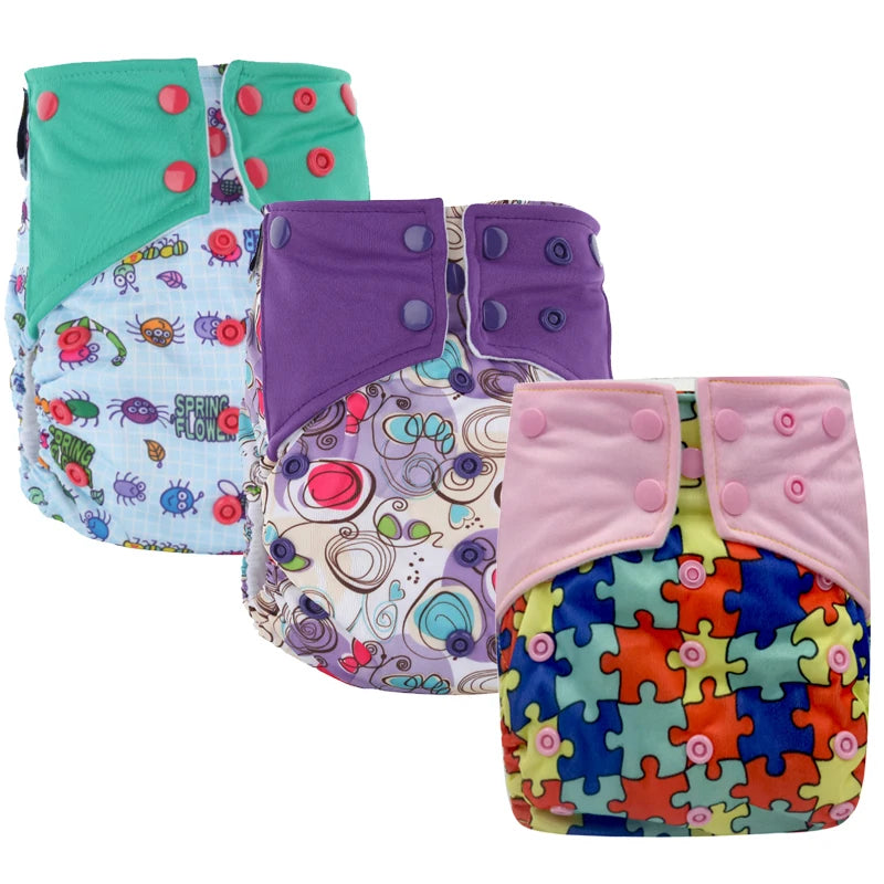 Eco-Friendly All-in-One Cloth Diapers for Toddlers – Waterproof, Adjustable, Reusable