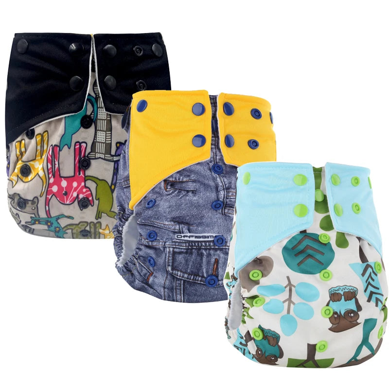 Eco-Friendly All-in-One Cloth Diapers for Toddlers – Waterproof, Adjustable, Reusable