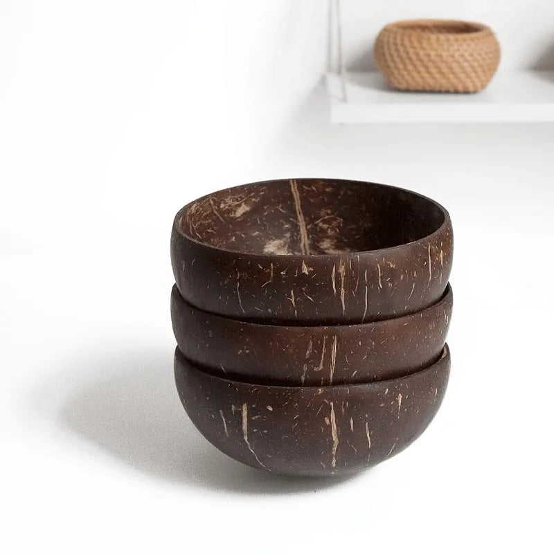 Handmade Coconut Shell Bowl | Eco-Friendly & Sustainable | Large Natural Fruit & Salad Bowl