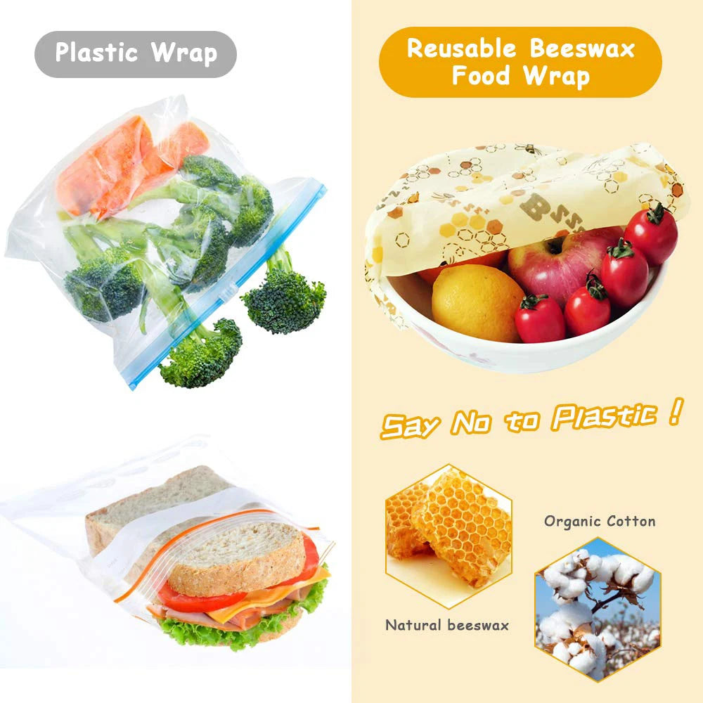 Eco-Friendly Reusable Beeswax Food Wraps – Custom Made Organic Cotton Cling Wraps for Food Storage