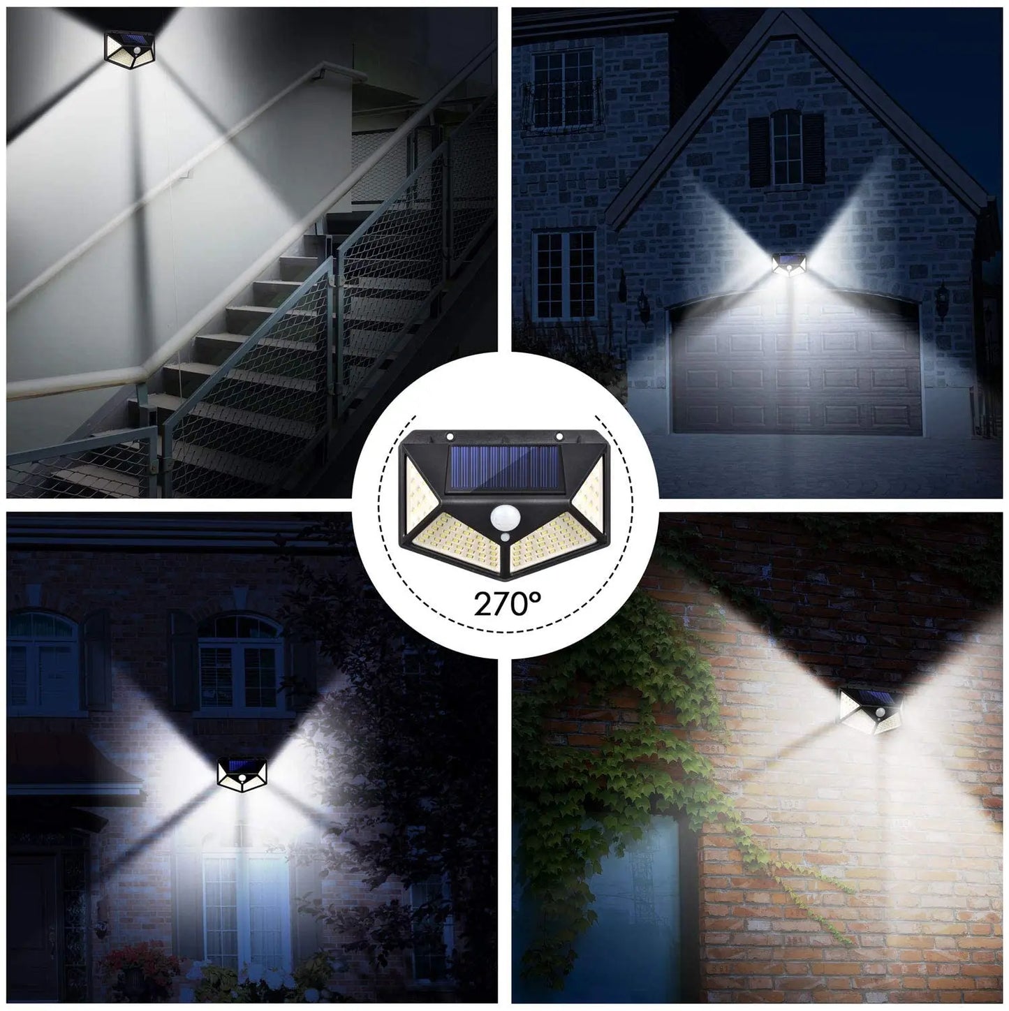 Solar Motion Sensor Light – 100 LED Ultra-Bright Outdoor Security Lamp, Waterproof, with 3 Modes