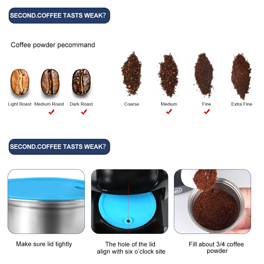 Reusable Coffee Capsule for Dolce Gusto – Stainless Steel Filter Pod for Nescafe Coffee Machines