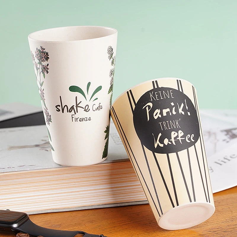 470ml Eco-Friendly Bamboo Fiber Travel Mug | Reusable Coffee Cup with Lid