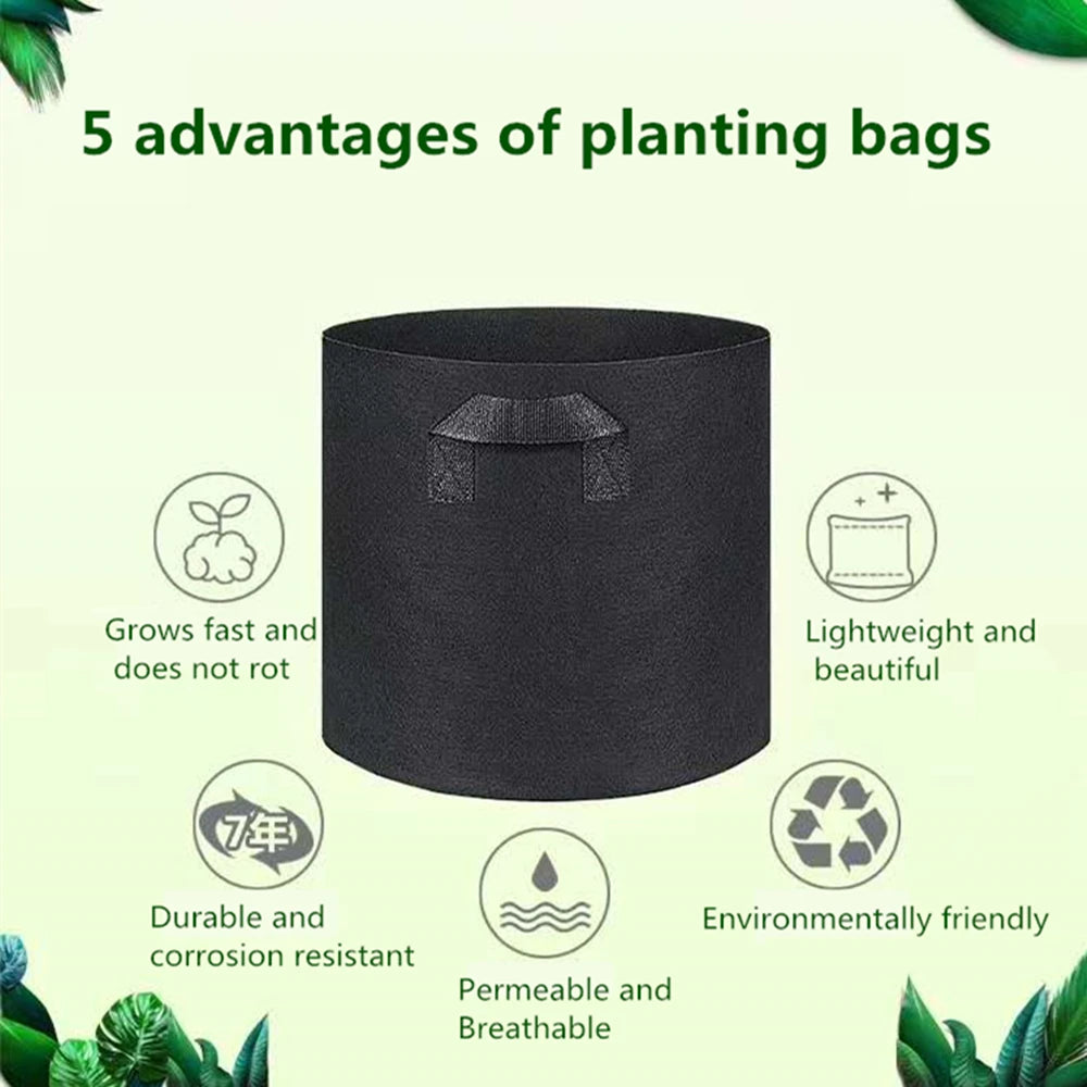 Eco-Friendly Fabric Grow Bags – Breathable Planting Pots for Vegetables & Flowers