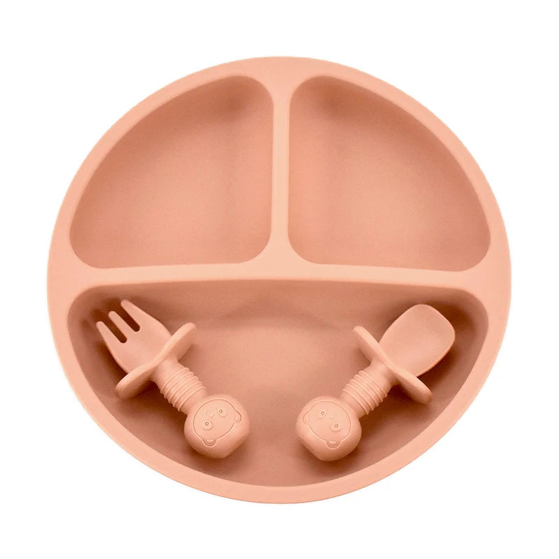 Silicone Baby Plate Set | BPA-Free Non-Slip Feeding Tray for Toddlers & Kids