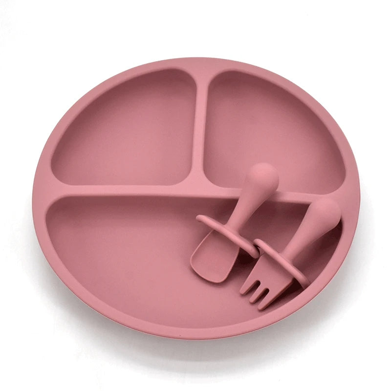 Silicone Baby Plate Set | BPA-Free Non-Slip Feeding Tray for Toddlers & Kids