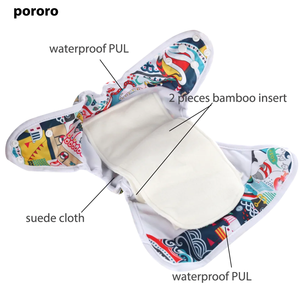 Eco-Friendly All-in-One Cloth Diapers for Toddlers – Waterproof, Adjustable, Reusable