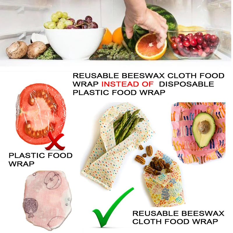 Reusable Beeswax Food Wrap Roll | Cut-to-Size Organic Cotton Wrap | Sustainable & Eco-Friendly Alternative to Plastic