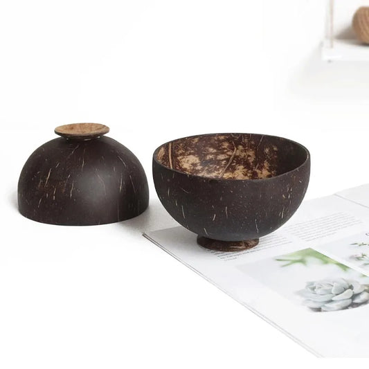 Handmade Coconut Shell Bowl | Eco-Friendly & Sustainable | Large Natural Fruit & Salad Bowl