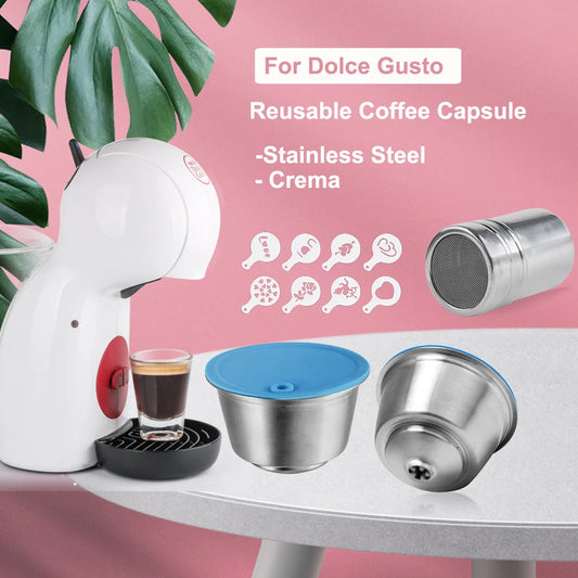 Reusable Coffee Capsule for Dolce Gusto – Stainless Steel Filter Pod for Nescafe Coffee Machines