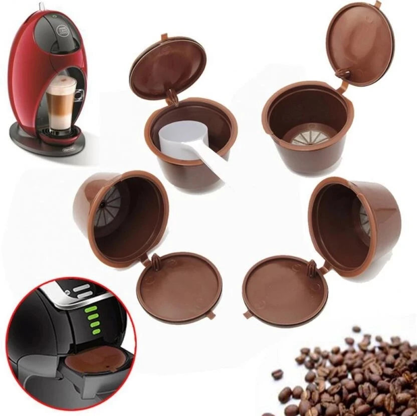 Reusable Coffee Capsule for Dolce Gusto – Eco-Friendly Capsule Cup with Stainless Steel Filter for Nescafe Coffee Machines