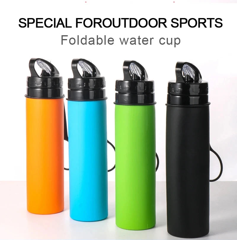 Collapsible Silicone Water Bottle – BPA-Free, Eco-Friendly & Reusable for Travel, Hiking & Sports