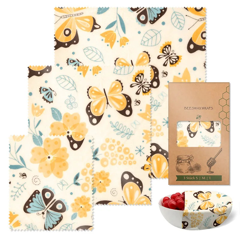 Eco-Friendly Beeswax Food Preservation Wraps – Reusable, Plastic-Free, Biodegradable