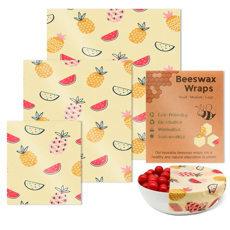 Eco-Friendly Beeswax Food Preservation Wraps – Reusable, Plastic-Free, Biodegradable