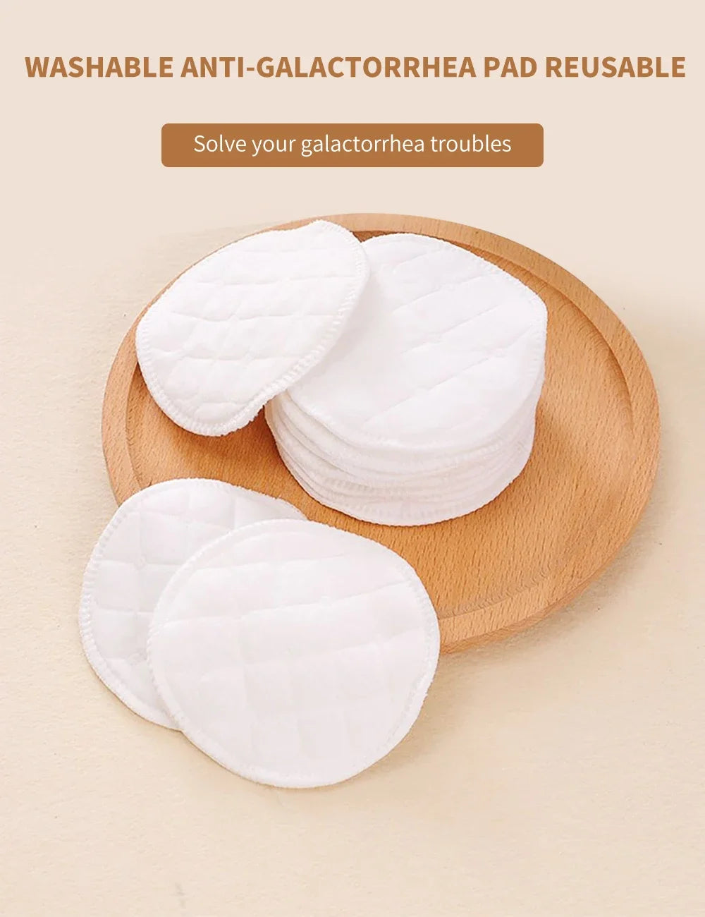 Reusable Bamboo Cotton Pads – Eco-Friendly Makeup Remover & Breast Pads