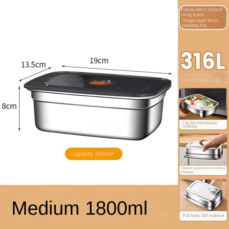 304 Stainless Steel Leak-Proof Lunch Box – High Capacity, Insulated & Eco-Friendly Food Storage