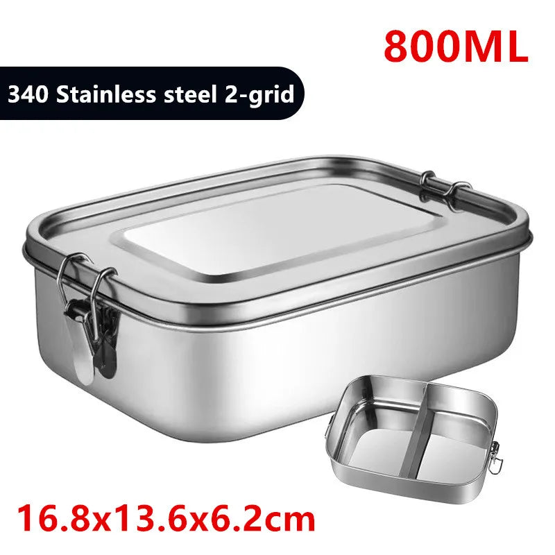 304 Stainless Steel Leakproof Lunch Box – Large Capacity, Thermal Insulated, & Microwavable