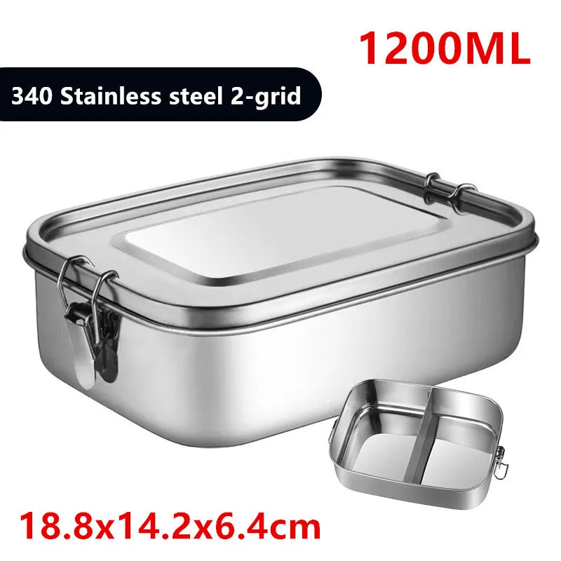 304 Stainless Steel Leakproof Lunch Box – Large Capacity, Thermal Insulated, & Microwavable