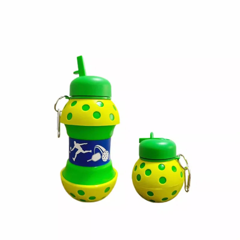 Foldable Silicone Sports Water Bottle – 550ml Leakproof & Portable for Kids & Outdoor Activities