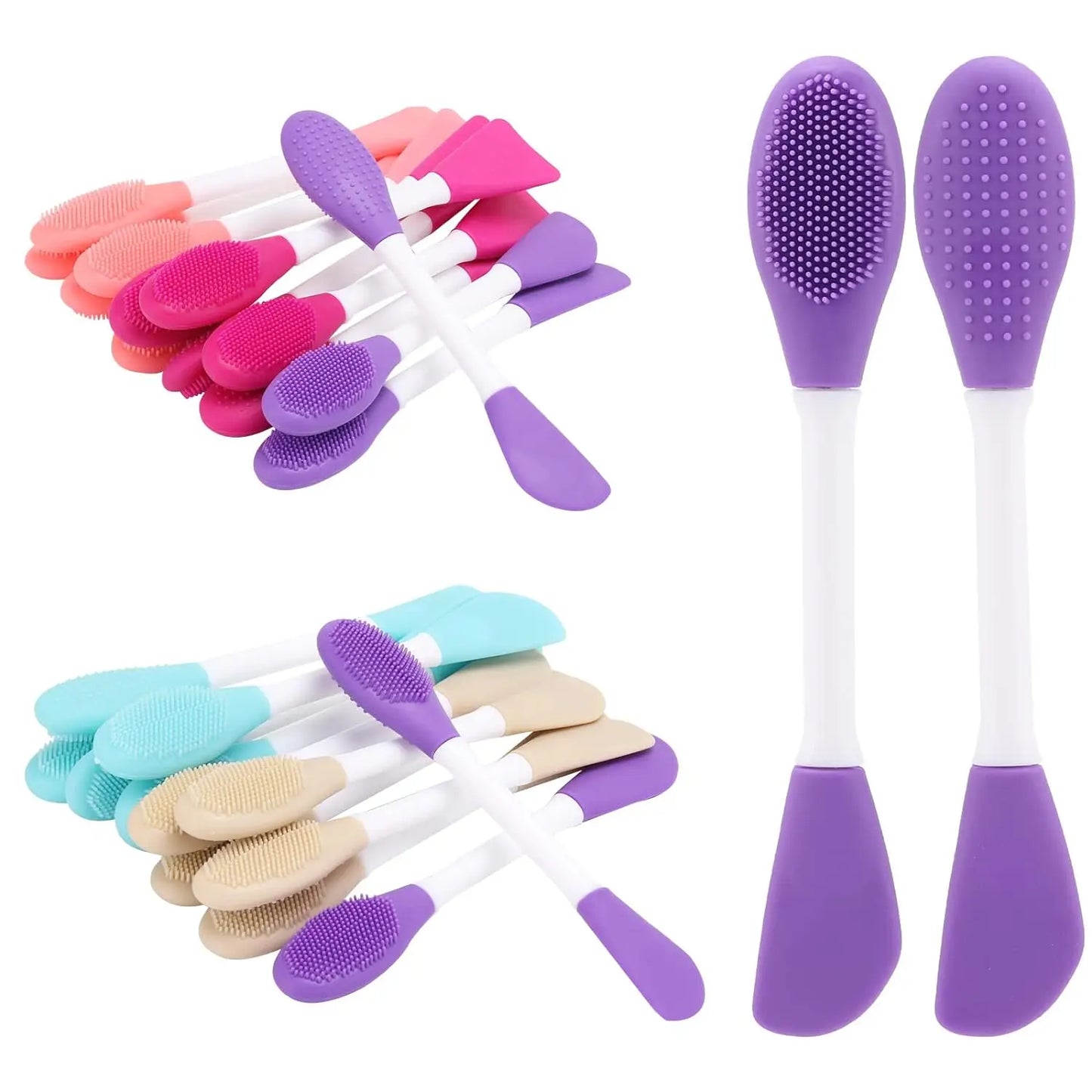 Reusable Silicone Face Mask Brush | 2-in-1 Facial Applicator & Cleansing Brush | Gentle Exfoliation & Deep Clean