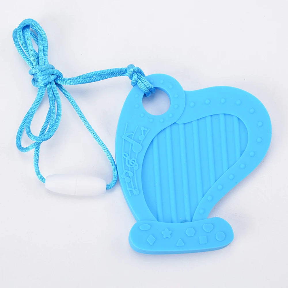 Baby Silicone Teether Necklace | Chewy Sensory Pendant | Oral Motor Therapy for Autism & ADHD