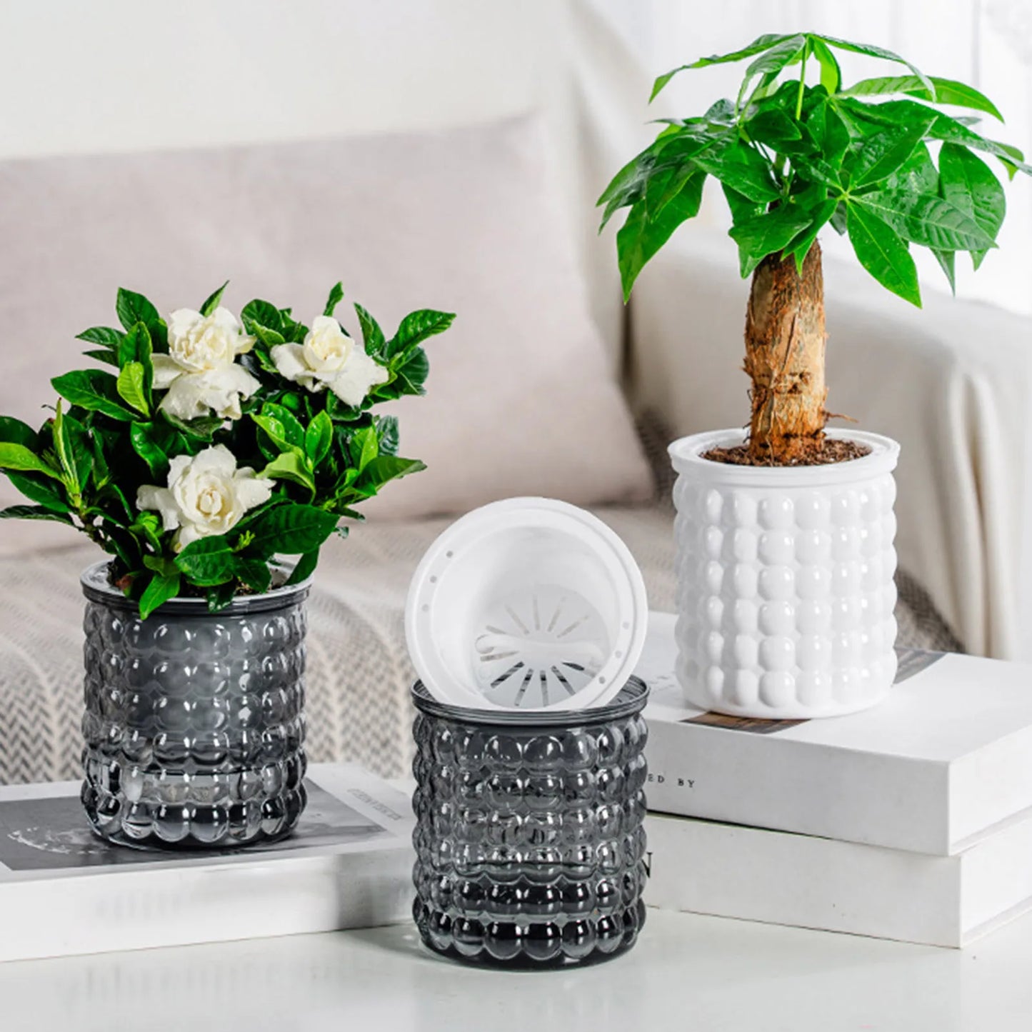 Self-Watering Flowerpot – Elegant Classic-Style Planter for Effortless Plant Care