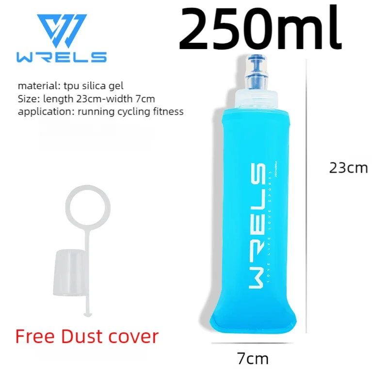 WRELS Soft TPU Folding Water Bottle | BPA-Free Hydration Flask for Running, Hiking & Cycling