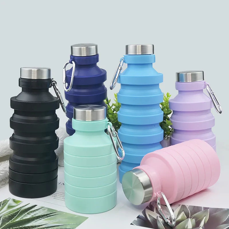 Collapsible Silicone Water Bottle – Portable, BPA-Free & Eco-Friendly for Travel, Sports & Outdoor Use