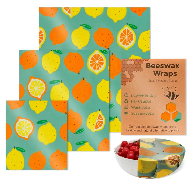 Eco-Friendly Beeswax Food Preservation Wraps – Reusable, Plastic-Free, Biodegradable