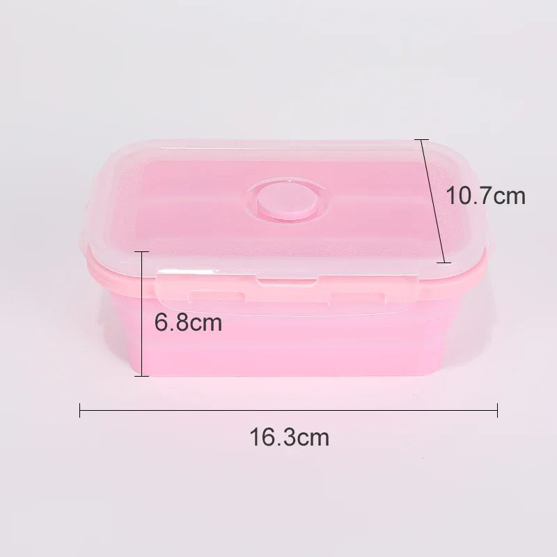 Collapsible Silicone Lunch Box – Eco-Friendly, Leakproof, Stackable Meal Prep Containers