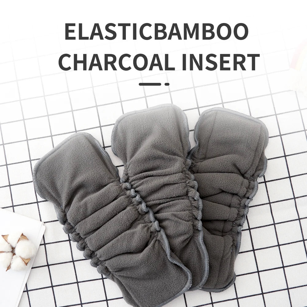 Elinfant Elastic Bamboo Charcoal Insert – Reusable & Breathable Baby Nappy Diaper Inserts for Cloth Diapers