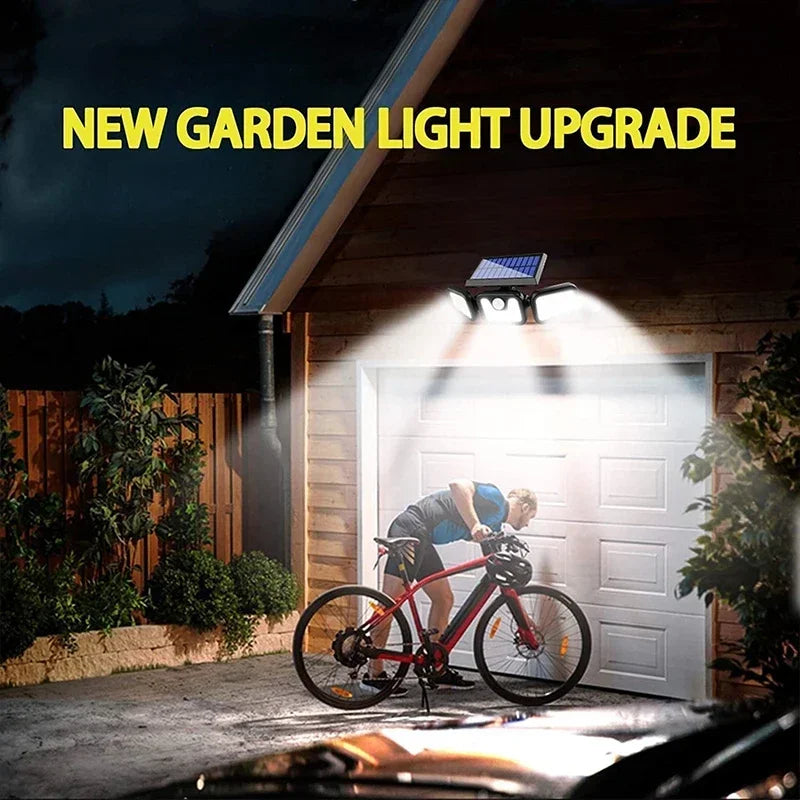 Solar Motion Sensor Light – Ultra Bright LED Outdoor Safety Light with 270° Lighting, Waterproof, and 3 Modes