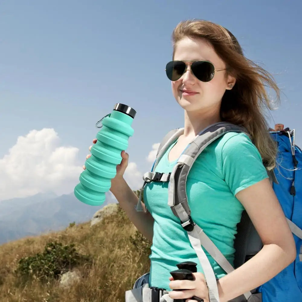 Collapsible Silicone Water Bottle – Leakproof, Travel-Friendly & Space-Saving