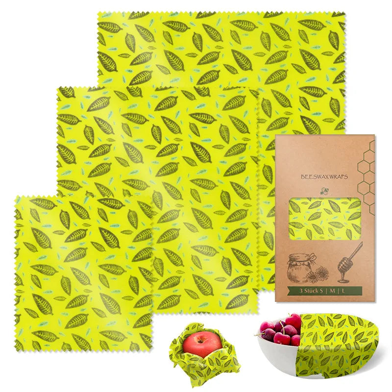 Eco-Friendly Beeswax Food Preservation Wraps – Reusable, Plastic-Free, Biodegradable