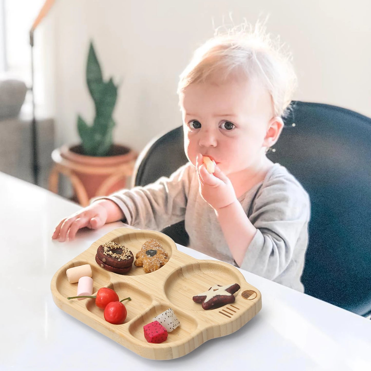 Baby Bamboo Suction Plate Set | Eco-Friendly & BPA-Free Baby Feeding Tableware