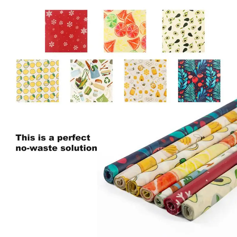 Reusable Beeswax Food Wrap Roll | Cut-to-Size Organic Cotton Wrap | Eco-Friendly Alternative to Plastic