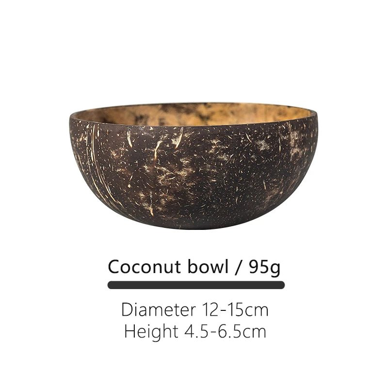 Handmade Natural Coconut Bowl – Eco-Friendly & Sustainable | Perfect for Rice, Salad, Dessert & Snacks