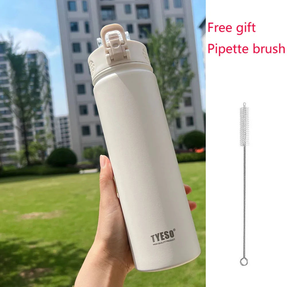 750ml Stainless Steel Thermos Bottle | Insulated Water Tumbler with Straw – Eco-Friendly & Reusable