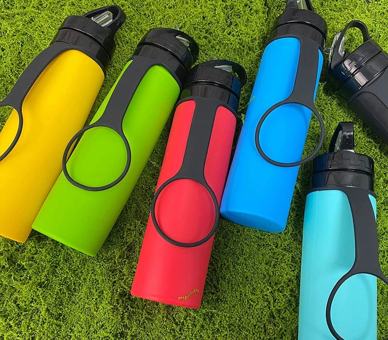 Collapsible Silicone Water Bottle – BPA-Free, Eco-Friendly & Reusable for Travel, Hiking & Sports