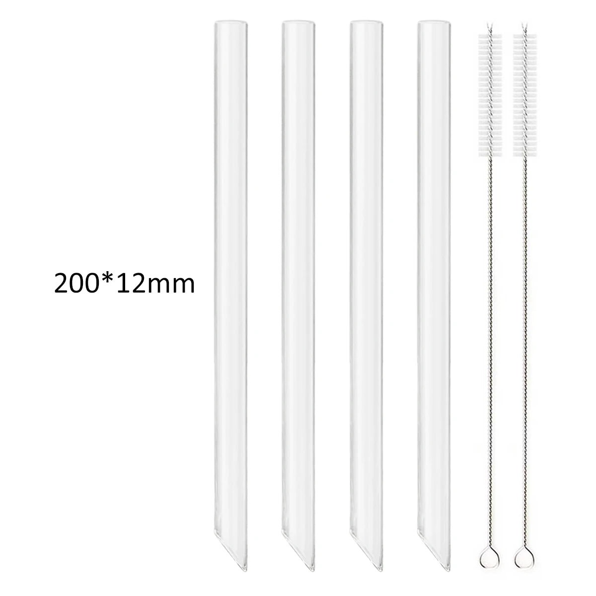 Reusable Glass Straws | High Borosilicate Eco-Friendly Drinking Straws | Boba, Bubble Tea, Milkshakes & More