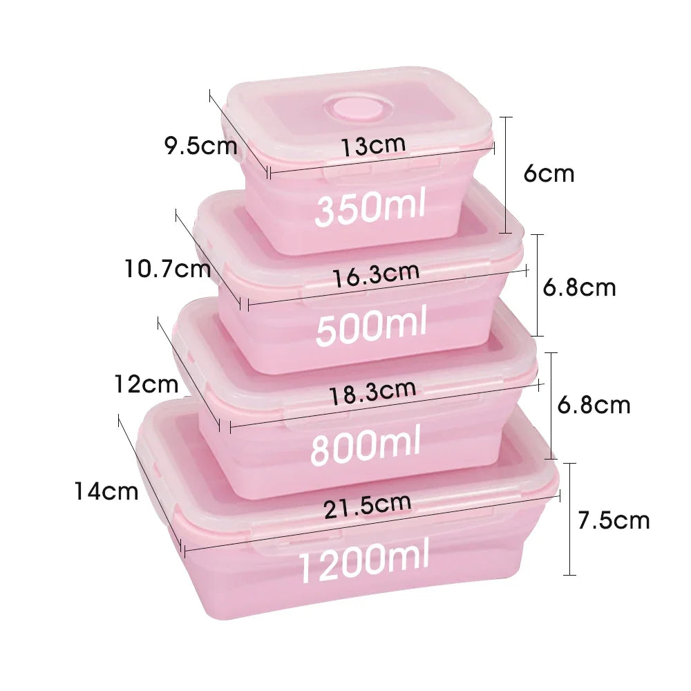 Collapsible Silicone Lunch Box | BPA-Free, Leakproof & Microwavable Meal Prep Container