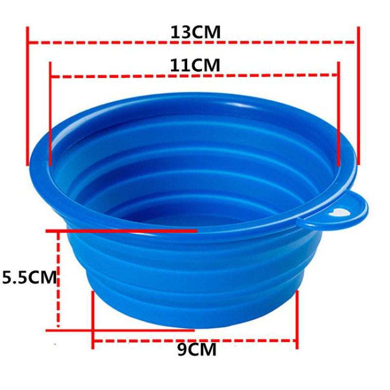 Collapsible Dog Bowl | Portable Travel Food & Water Dish with Lid & Carabiner | Eco-Friendly Silicone